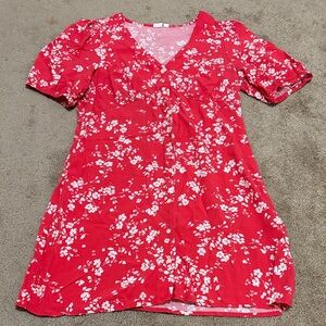 GAP Red and White Floral Dress